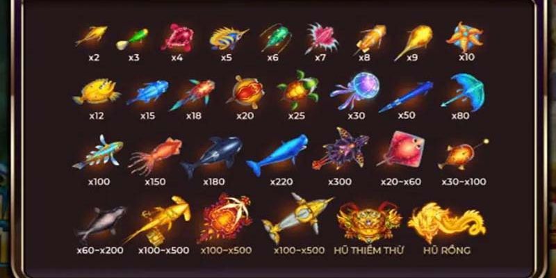 Giới thiệu về những loài sinh vật có trong Bắn Cá Sảnh Rồng