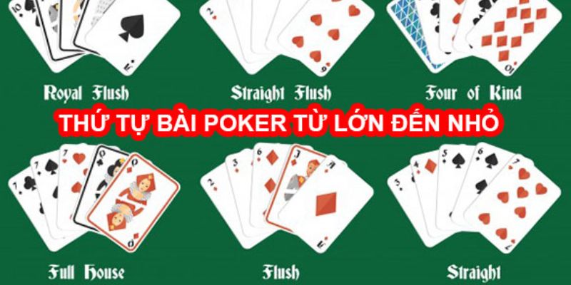Hệ thống các tay bài trong game Poker từ mạnh đến yếu